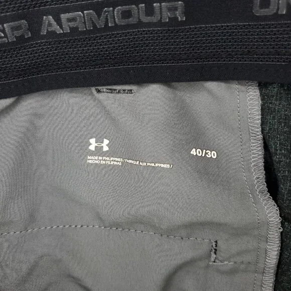 Under Armour Golf Pants Mens 40x30 Gray Vented Showdown Performance Stretch - Picture 3 of 12
